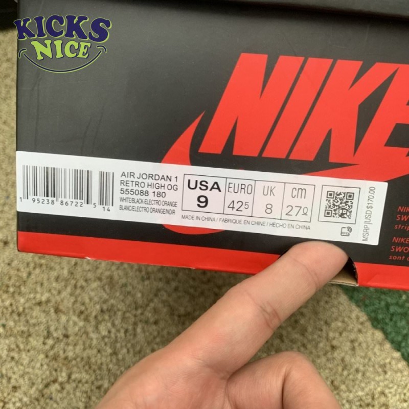 Air Jordan 1 Retro High OG 'Electro Orange' Size 36-47.5 Air Jordan 1 Retro High OG 'Electro Orange' Size 36-47.5