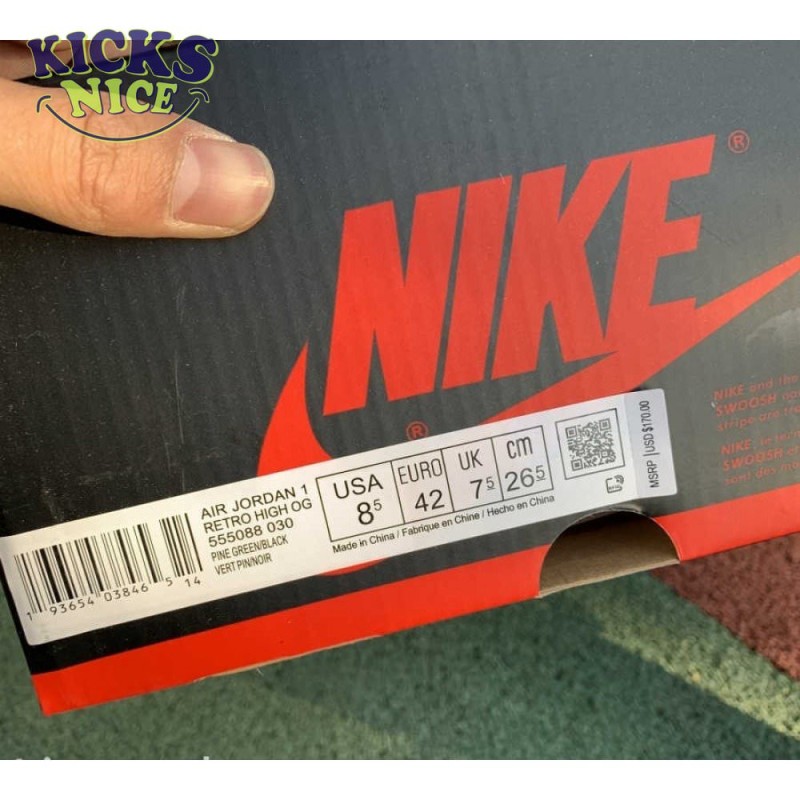 Air Jordan 1 Retro High OG 'Pine Green 2. 0' Size 40-47.5 Air Jordan 1 Retro High OG 'Pine Green 2. 0' Size 40-47.5
