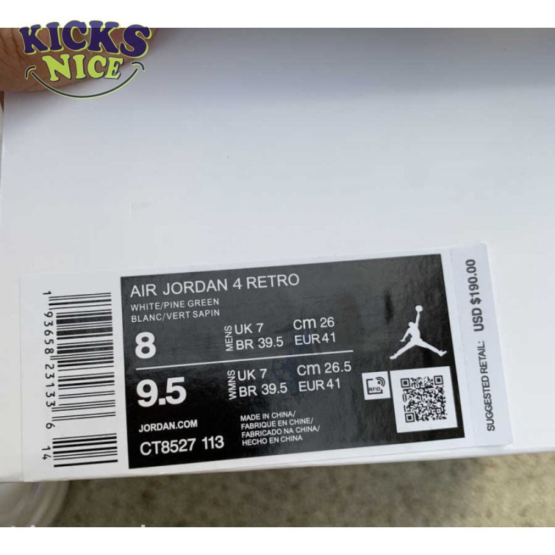 Air Jordan 4 Retro 'Green Metallic' Size 36-47.5 Air Jordan 4 Retro 'Green Metallic' Size 36-47.5