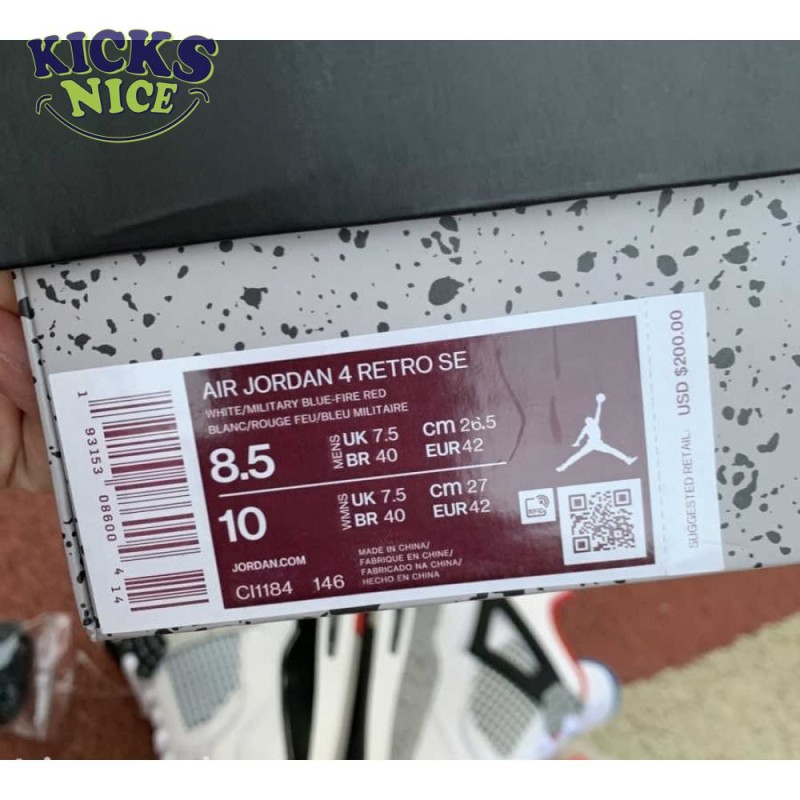 Air Jordan 4 Retro SE 'What The 4' Size 36-47.5 Air Jordan 4 Retro SE 'What The 4' Size 36-47.5