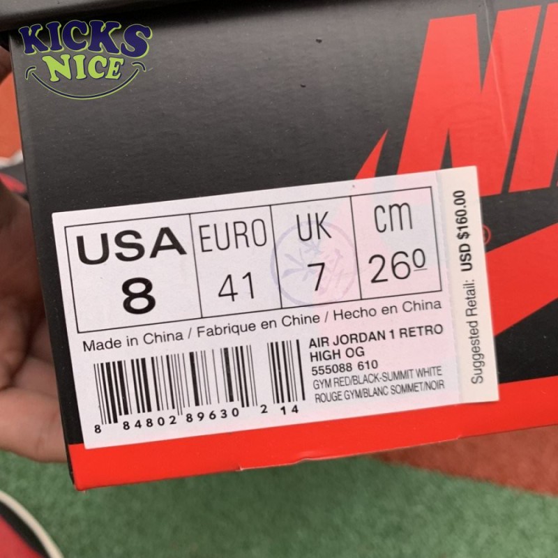 Jordan 1 Retro High Bred Toe Size 36-45 Jordan 1 Retro High Bred Toe Size 36-45