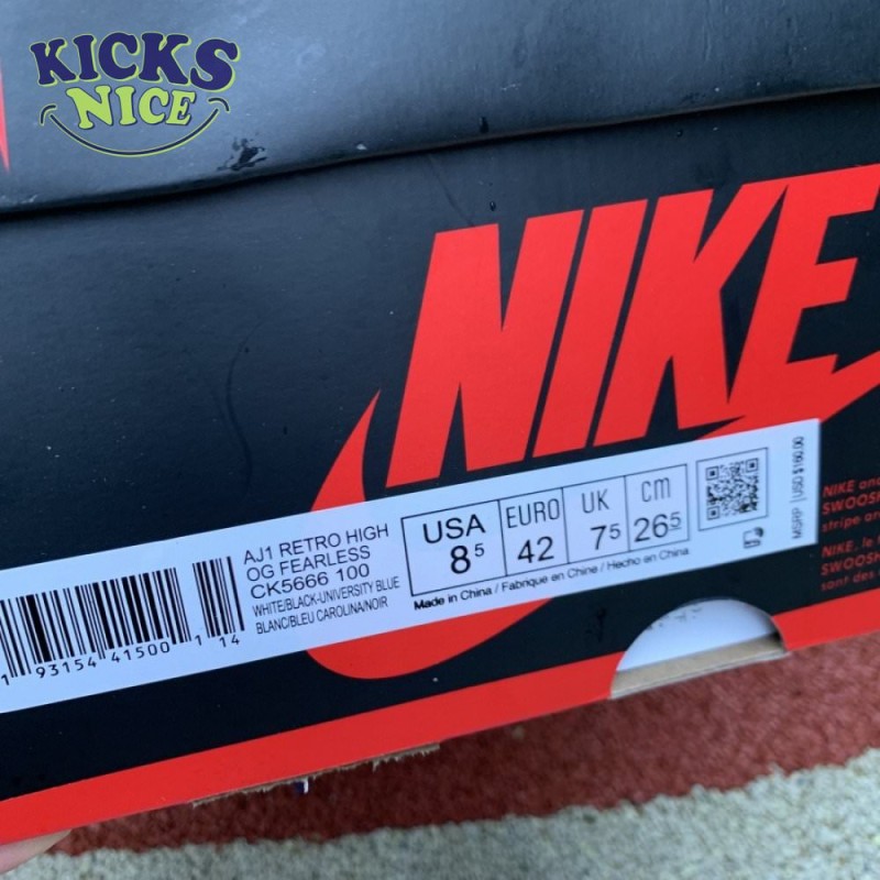Jordan 1 Retro High Fearless UNC Chicago Size 40-47.5 Jordan 1 Retro High Fearless UNC Chicago Size 40-47.5
