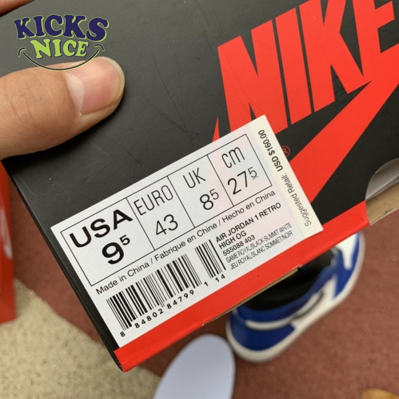 Jordan 1 Retro High Game Royal Size 40-47.5 Jordan 1 Retro High Game Royal Size 40-47.5