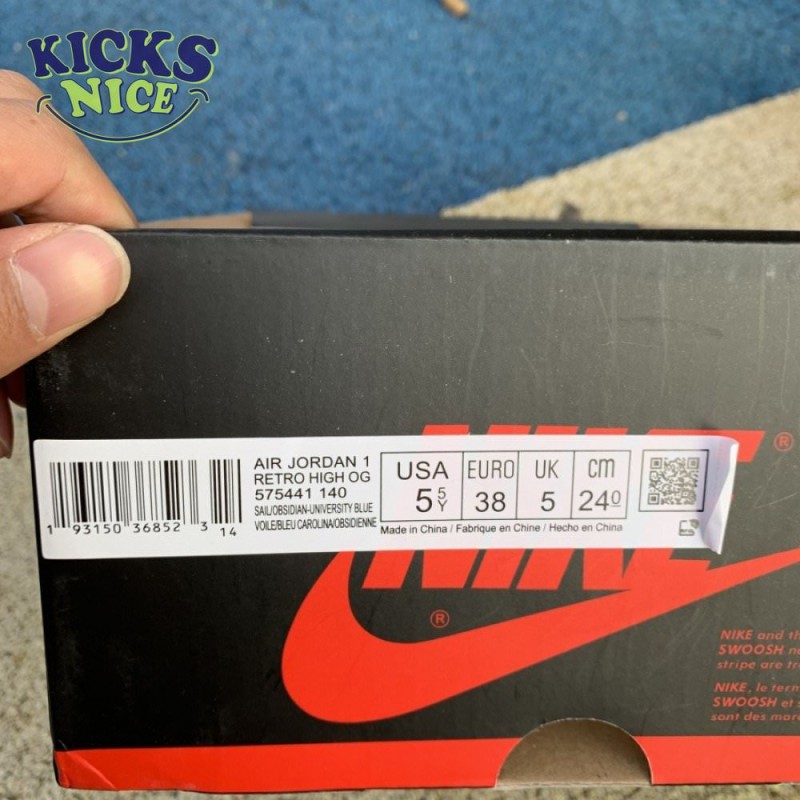 Jordan 1 Retro High Obsidian UNC Size 36-47.5 Jordan 1 Retro High Obsidian UNC Size 36-47.5