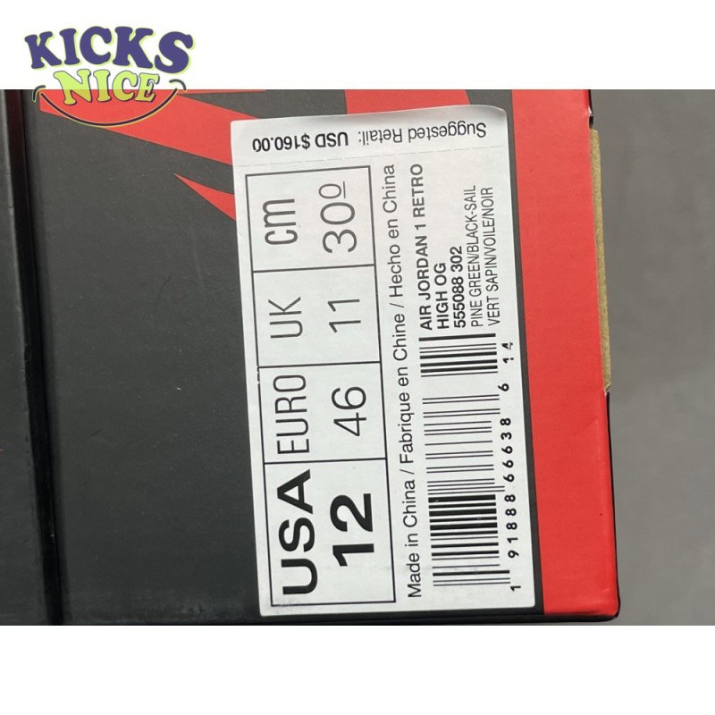 Jordan 1 Retro High Pine Green Size 36-47.5 Jordan 1 Retro High Pine Green Size 36-47.5