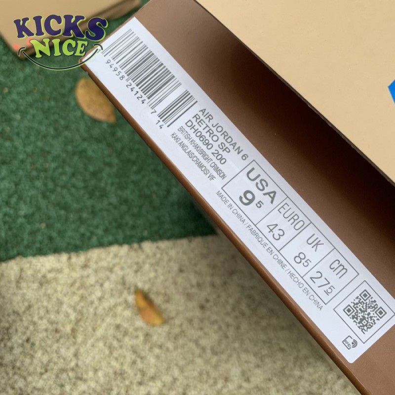 Travis Scott x Air Jordan 6 Retro 'British Khaki' Size 40-47.5 Travis Scott x Air Jordan 6 Retro 'British Khaki' Size 40-47.5