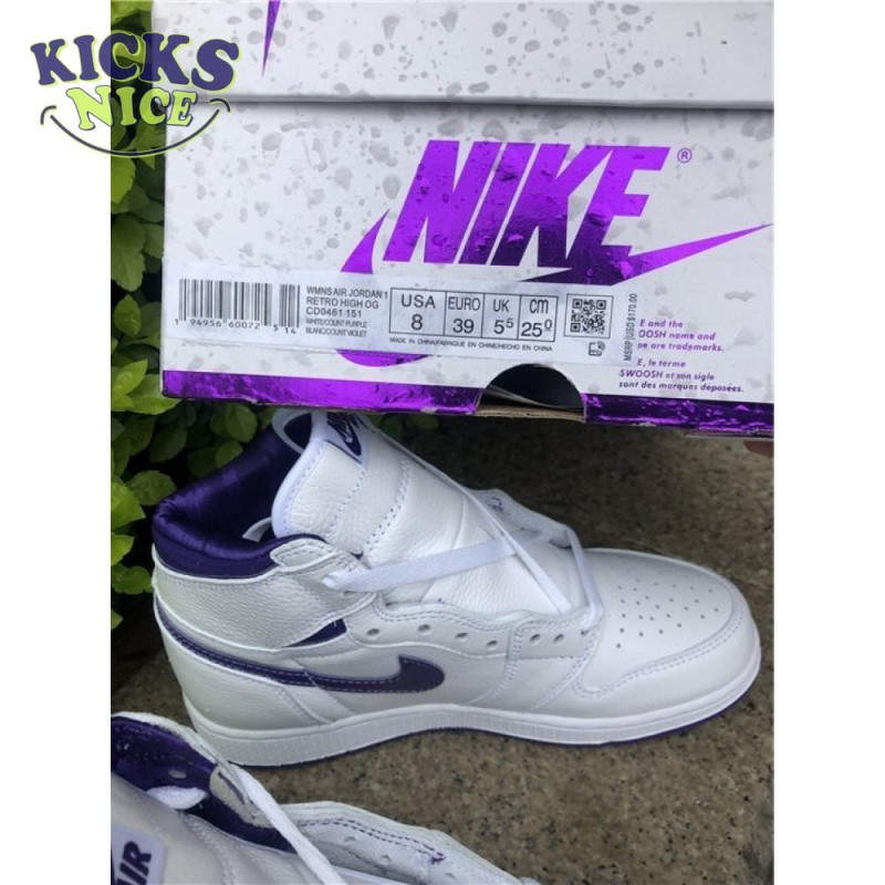 Wmns Air Jordan 1 High OG 'Court Purple' Size 40-47.5 Wmns Air Jordan 1 High OG 'Court Purple' Size 40-47.5