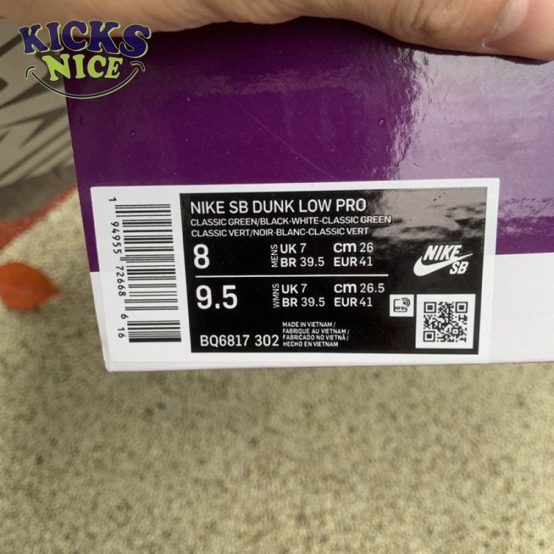 Dunk Low Pro SB 'Classic Green' Size 36-47.5 Dunk Low Pro SB 'Classic Green' Size 36-47.5