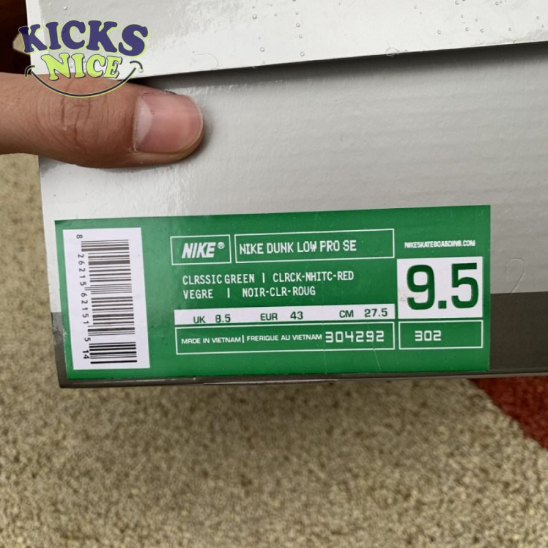 Dunk Low Pro SB 'Heineken' Size 36-45 Dunk Low Pro SB 'Heineken' Size 36-45