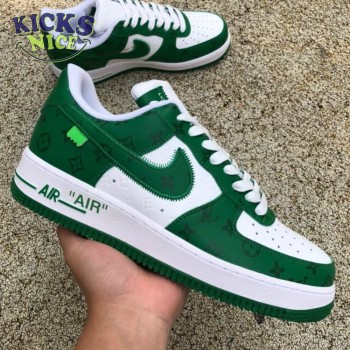 Nike Air Force 1 Low By Virgil Abloh White Green Nike Air Force 1 Low By Virgil Abloh White Green