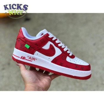 Nike Air Force 1 Low By Virgil Abloh White Red Nike Air Force 1 Low By Virgil Abloh White Red