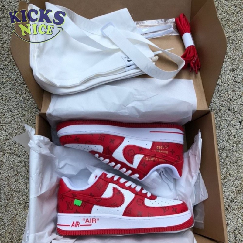 Nike Air Force 1 Low By Virgil Abloh White Red Nike Air Force 1 Low By Virgil Abloh White Red