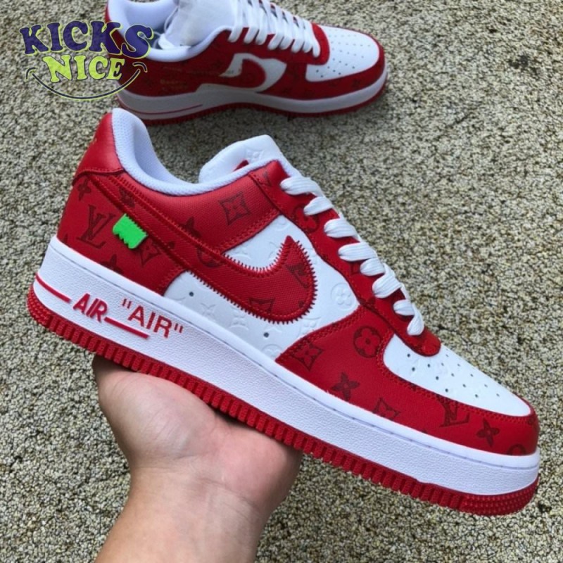 Nike Air Force 1 Low By Virgil Abloh White Red Nike Air Force 1 Low By Virgil Abloh White Red