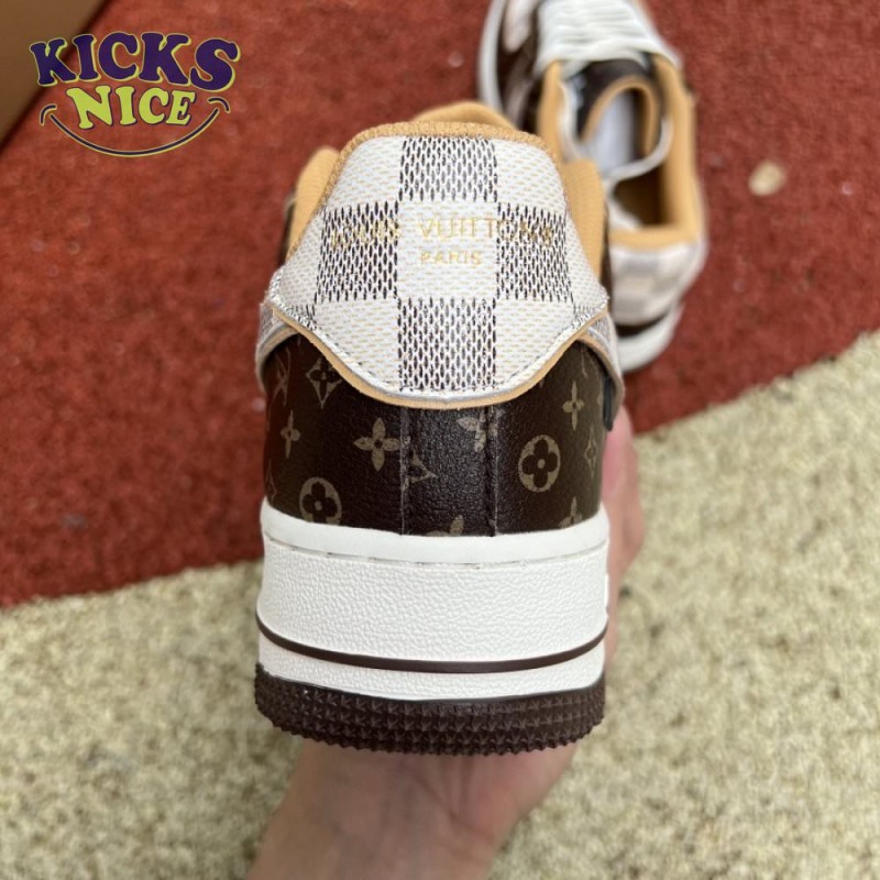 Nike Air Force 1 Low Monogram Brown Damier Azur Nike Air Force 1 Low Monogram Brown Damier Azur