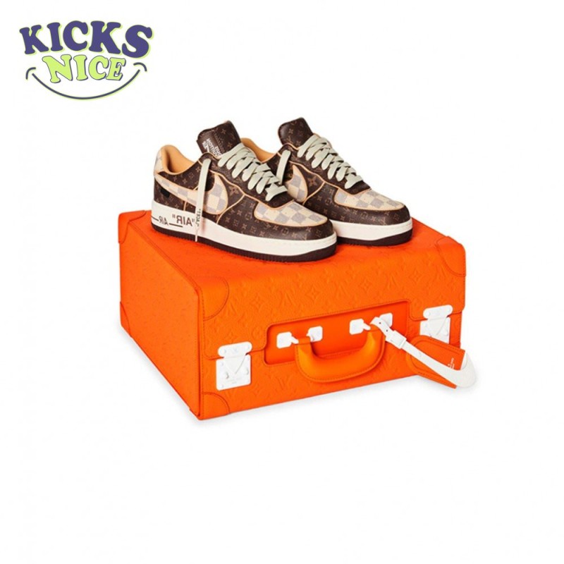 Nike Air Force 1 Low Monogram Brown Damier Azur Nike Air Force 1 Low Monogram Brown Damier Azur
