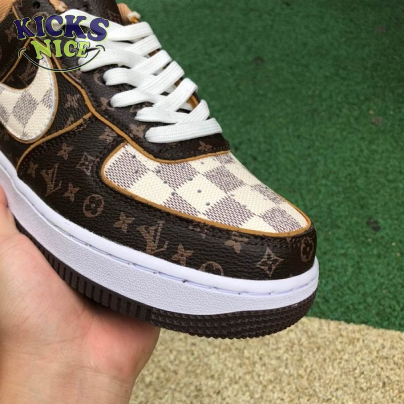Nike Air Force 1 Low Monogram Brown Damier Azur Nike Air Force 1 Low Monogram Brown Damier Azur
