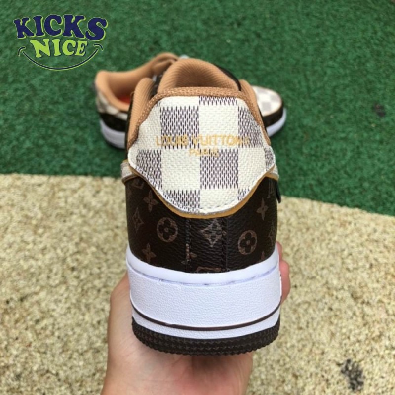 Nike Air Force 1 Low Monogram Brown Damier Azur Nike Air Force 1 Low Monogram Brown Damier Azur
