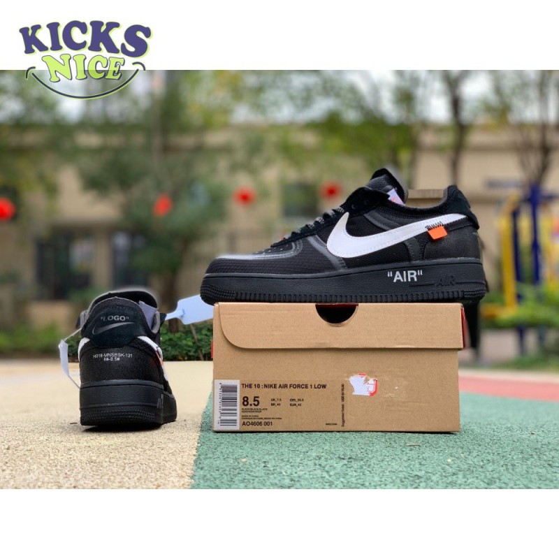 Off-White x Air Force 1 Low 'Black' Size 40-47.5 Off-White x Air Force 1 Low 'Black' Size 40-47.5