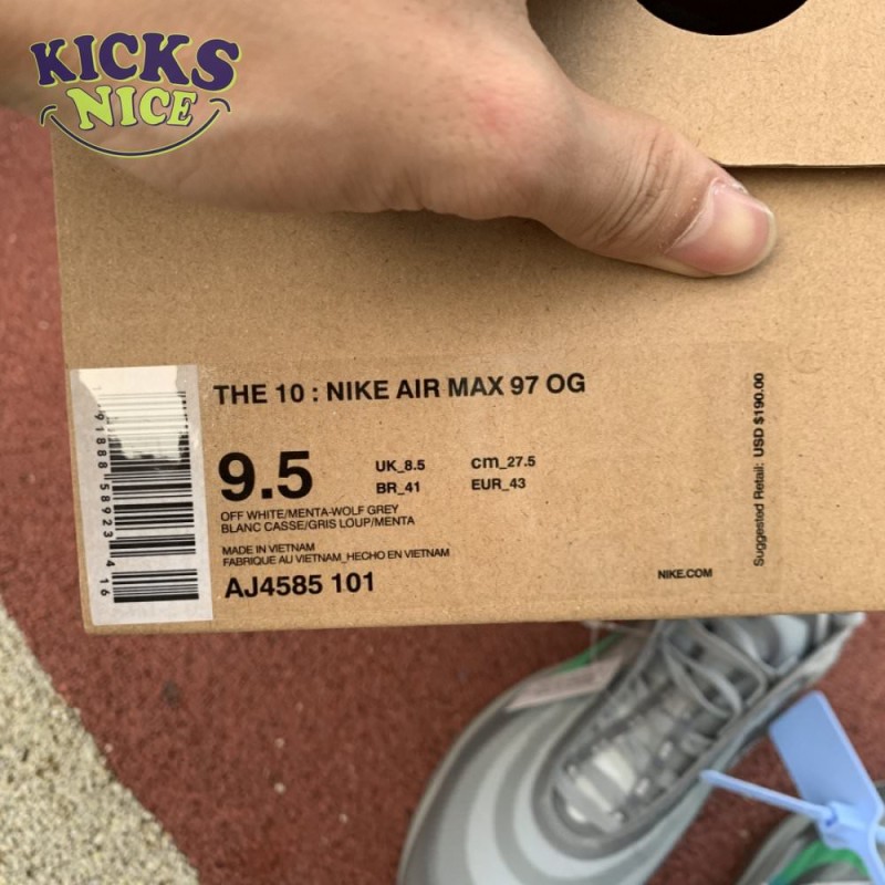Nike Air Max 97 Off-White Menta Size 40-46 Nike Air Max 97 Off-White Menta Size 40-46