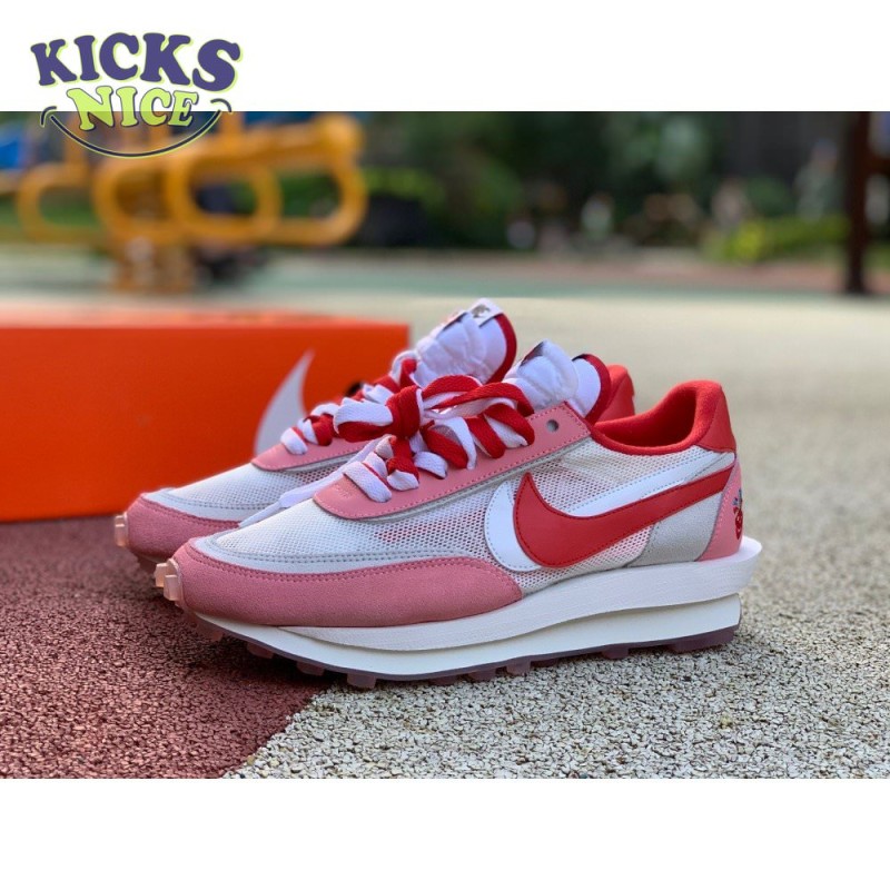 2019 Sacai x Nike LVD Waffle Daybreak Swoosh Pink Gery White Red BV0073 500 Size 36-46 2019 Sacai x Nike LVD Waffle Daybreak Swoosh Pink Gery White Red BV0073 500 Size 36-46