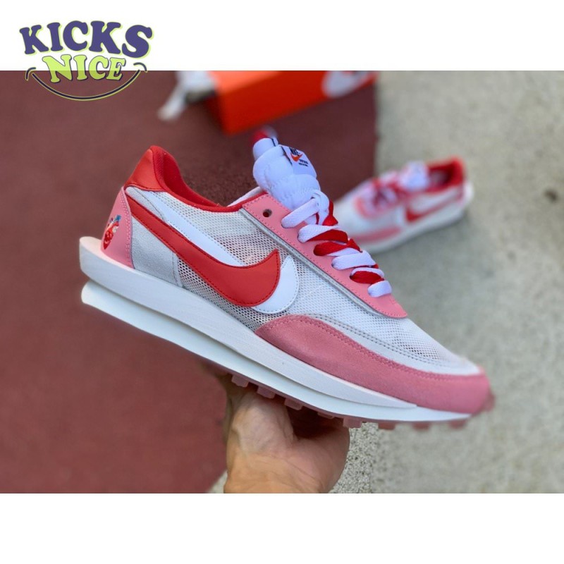 2019 Sacai x Nike LVD Waffle Daybreak Swoosh Pink Gery White Red BV0073 500 Size 36-46 2019 Sacai x Nike LVD Waffle Daybreak Swoosh Pink Gery White Red BV0073 500 Size 36-46