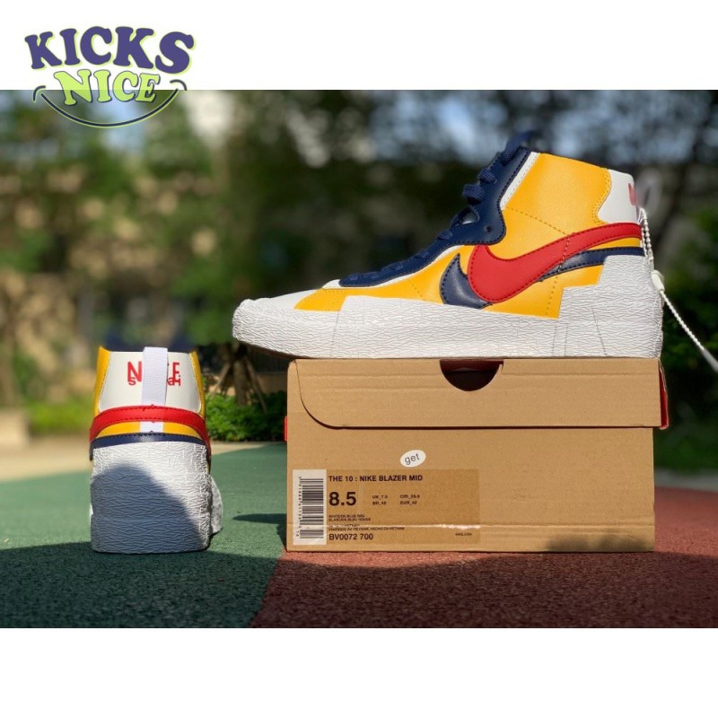 Sacai x Blazer Mid 'Maize Navy' Size 40-45 Sacai x Blazer Mid 'Maize Navy' Size 40-45