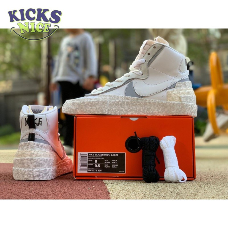 Sacai x Blazer Mid 'White Grey' Size 40-47.5 Sacai x Blazer Mid 'White Grey' Size 40-47.5