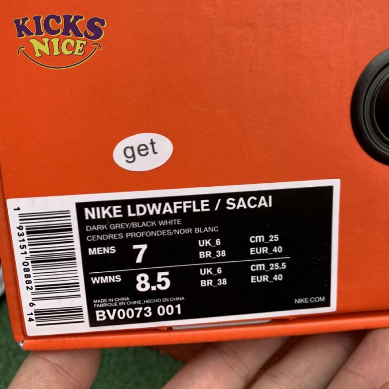 Sacai x LDWaffle 'Black' Size 36-46 Sacai x LDWaffle 'Black' Size 36-46