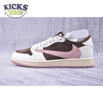 Travis Scott x Air Jordan 1 Low OG Dark Pony Pink Oxford DZ4137-206 Unisex Size
