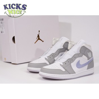 Air Jordan 1 Mid Wolf Grey Aluminum BQ6472-105 SIZE: 36-46