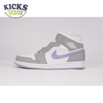 Air Jordan 1 Mid Wolf Grey Aluminum BQ6472-105 SIZE: 36-46