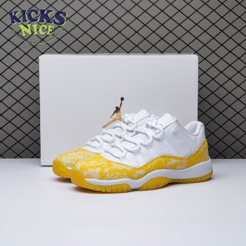 Jordan 11 Retro Low Tour Yellow Snakeskin (Women's) AH7860-107 Size 36-40