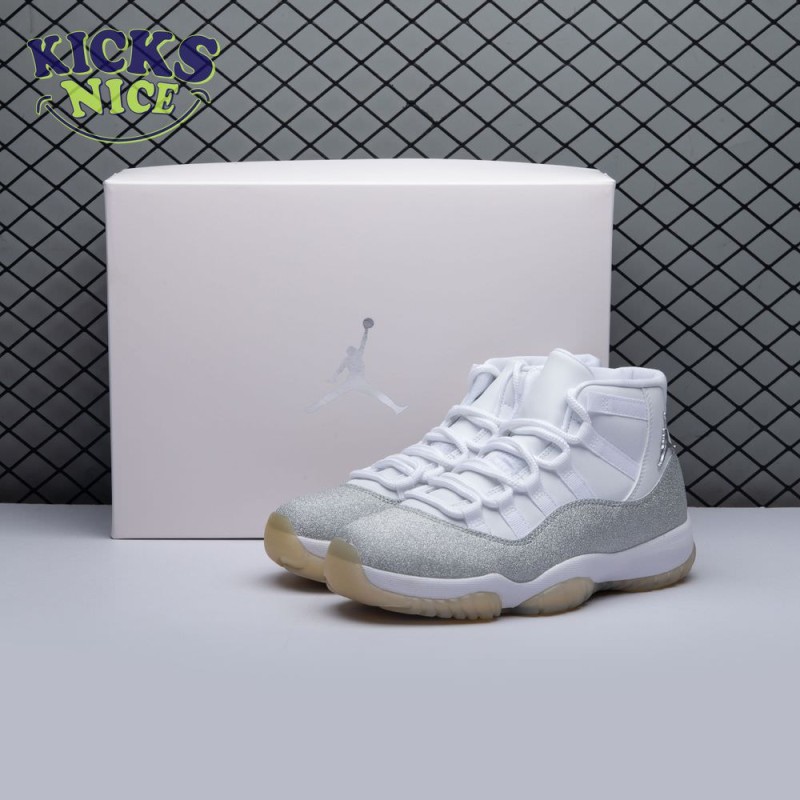 Jordan 11 Retro White Metallic Silver (Women's) AR0715-100 Size 36-44.5 Jordan 11 Retro White Metallic Silver (Women's) AR0715-100 Size 36-44.5