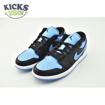 Jordan 1 Low Black University Blue 553558-041 Unisex Size Jordan 1 Low Black University Blue 553558-041 Unisex Size