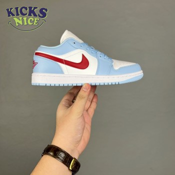 Jordan 1 Low Blue Whisper Dune Red DC0774-164 Unisex Size Jordan 1 Low Blue Whisper Dune Red DC0774-164 Unisex Size