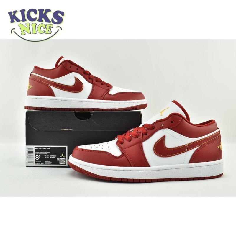 Jordan 1 Low Cardinal Red 553558-607 Unisex Size Jordan 1 Low Cardinal Red 553558-607 Unisex Size