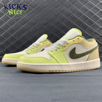Jordan 1 Low Sail White Oil Green (Women's) FD9906-131 Size 36-47.5