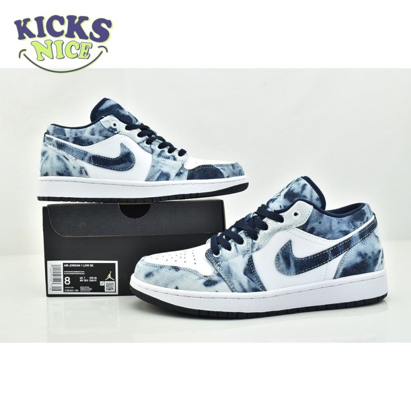 Jordan 1 Low Washed Denim CZ8455-100 Unisex Size Jordan 1 Low Washed Denim CZ8455-100 Unisex Size