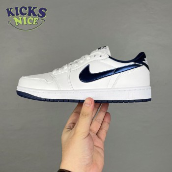 Jordan 1 Retro Low '85 Metallic Blue FB9933-141 Unisex Size