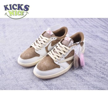 Jordan 1 Retro Low OG SP Travis Scott Sail Shy Pink DM7866-106 Unisex Size