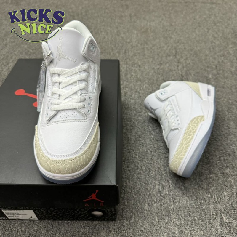Jordan 3 Retro Pure White 136064-111 Unisex Size Jordan 3 Retro Pure White 136064-111 Unisex Size