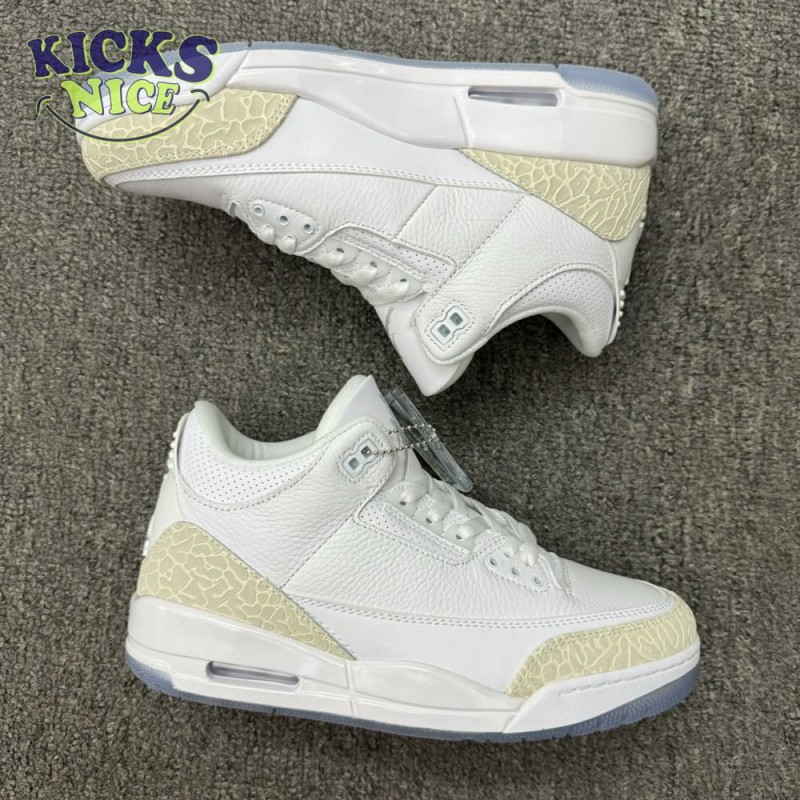 Jordan 3 Retro Pure White 136064-111 Unisex Size Jordan 3 Retro Pure White 136064-111 Unisex Size