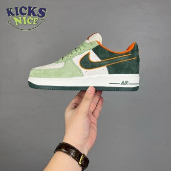 Nike Air Force 1 '07 Low Dark Green White Orange LF8989-777 Unisex Size
