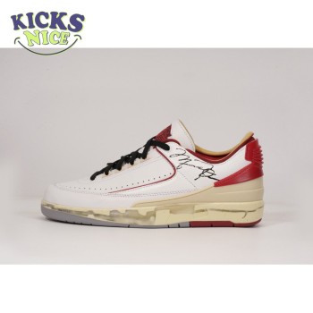 OFF-WHITE x Jordan 2 Retro Low SP White Red SIZE: 40-47.5