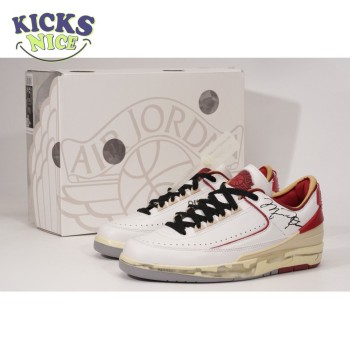 OFF-WHITE x Jordan 2 Retro Low SP White Red SIZE: 40-47.5