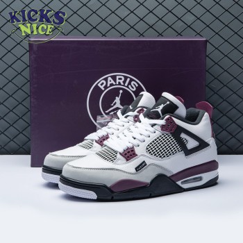 Paris Saint-Germain x Air Jordan 4 Retro 'Bordeaux' Size 40-46