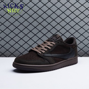 Travis Scott x Air Jordan 1 Low OG Velvet Brown DM7866-202 Size 36-48.5