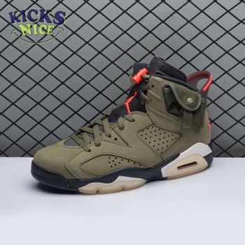 Travis Scott x Air Jordan 6 Retro 'Olive' CN1084 200 Size 40-47.5