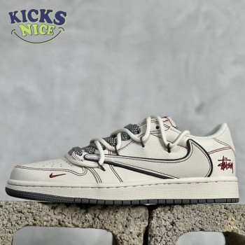 Travis Scott x Fragment Design x Air Jordan 1 Low OG SP AJ1 Stussy SJ0086-136 Size 36-45